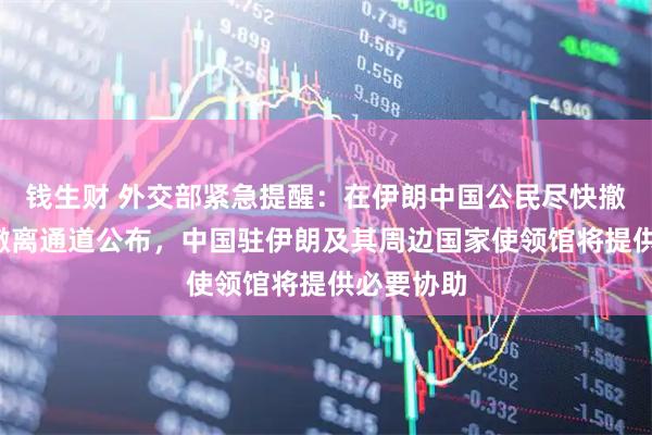 钱生财 外交部紧急提醒：在伊朗中国公民尽快撤离！4条撤离通道公布，中国驻伊朗及其周边国家使领馆将提供必要协助