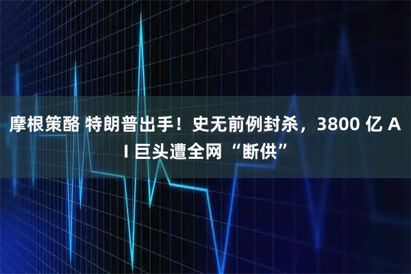摩根策酪 特朗普出手！史无前例封杀，3800 亿 AI 巨头遭全网 “断供”