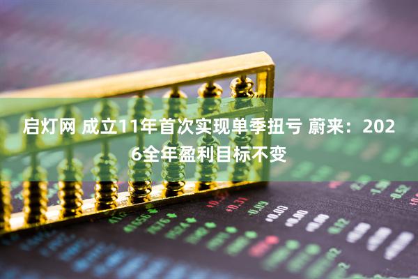 启灯网 成立11年首次实现单季扭亏 蔚来：2026全年盈利目标不变